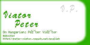 viator peter business card